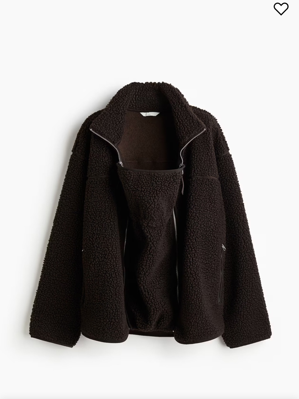 H&M MAMA Before & After Babywearing Fleece Jacket